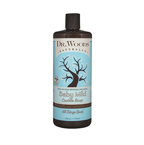 Dr. Woods Unscented Baby Mild Castile Soap 32 Ounce