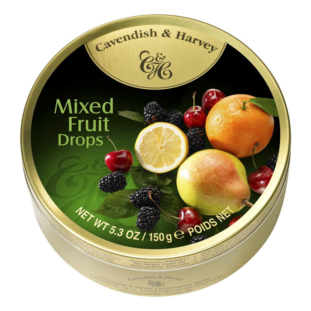 Cavendish & Harvey Mixed Candy Tin, Fruit, 5.3 Ounce (Pack of 12)