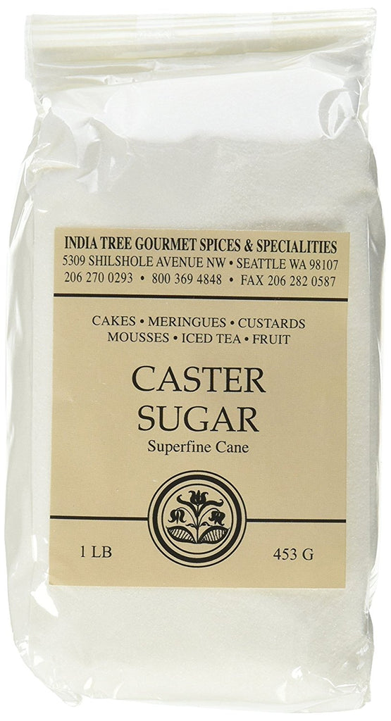 India Tree Superfine Caster Baking Sugar, 1 lb. bag