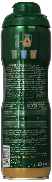 Teisseire Peach Syrup 20.3 fl oz for flavoring tea, for sodas and more. French import