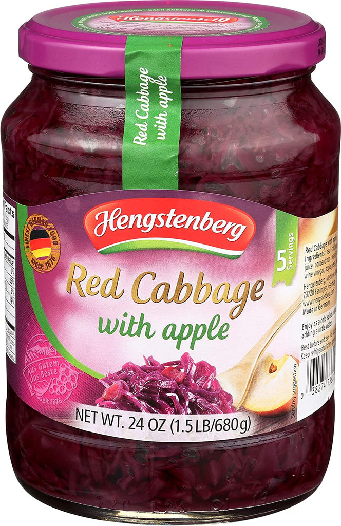 Hengstenberg Cabbage Red Apple, 24 oz