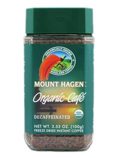Mount Hagen: Organic Café Decaffeinated Freeze Dried Instant Coffee (3 X 3.53 Oz) (Pack of 3)