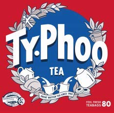 Typhoo Tea: 80 Authentic English Tea bags Individually Wrapped, Black Tea Bags, British Black Tea, British Blend, English Breakfast Tea, Kosher for Passover