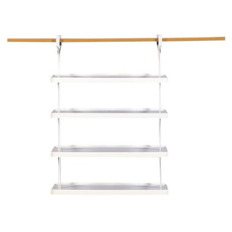 Rubbermaid 1806115 Retrofit Closet Helper 4 Shelf Unit, White