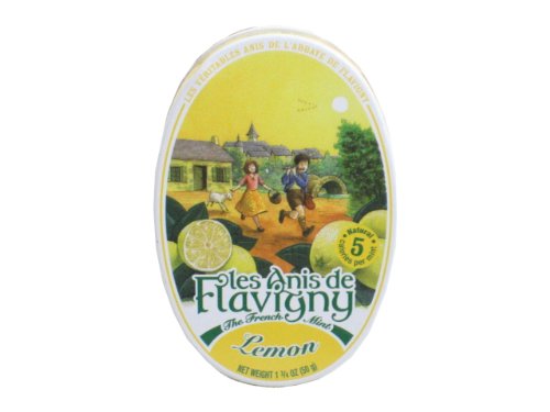 Les Anis de Flavigny Candy, Lemon, 1.8-Ounce Oval Tin