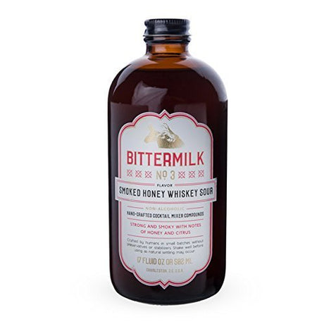 Bittermilk No.3 Smoked Honey Whiskey Sour Cocktail Mix, 16.9 oz by Bittermilk