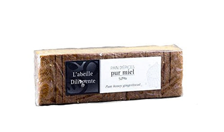 French Gingerbread Pure 57% Honey - Pain D'epices Pur Miel (8.8oz, 250g) By L'abeille Diligente