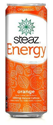 Steaz Organic Energy Orange 12 Oz - Case of 12