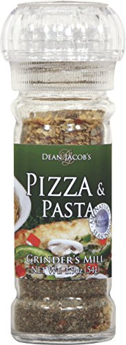 Dean Jacob's Pizza & Pasta Seasonings - Reusable Glass Grinder - 1.8 oz.