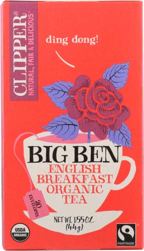 Clipper Organic Breakfast Tea, Big Ben, 20 Count, 6 Boxes