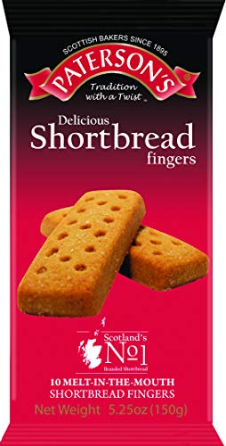 Paterson's Shortbread Fingers, 150 g (Pack of 18), Scottish Cookies, Shortbread Cookies From Scotland, European Cookies, Scottish Cookies, Scottish Shortbread Cookies,