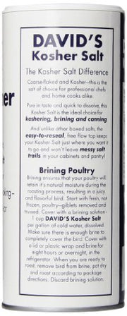 David's Kosher Salt, 16-Ounce Canisters (Pack of 6)