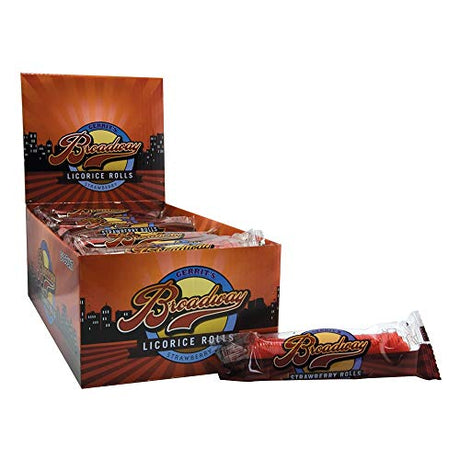 Gerrit 2 Oz. Broadway Strawberry Licorice Rolls; 24 Pieces/box