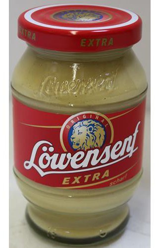 Loewensenf Extra Hot German Mustard, 9.3 oz.