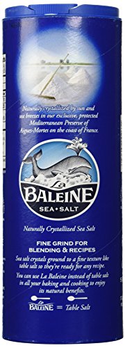 La Baleine Sea Salt Fine Crystals - Canister, 26.5-Ounce Containers (Pack of 6)
