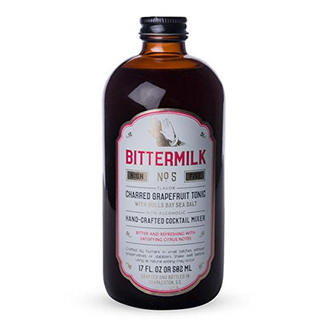 Bittermilk, Cocktail Mixer No 5 Charred Grapefruit Tonic, 17 Fl Oz
