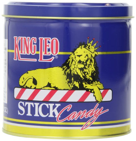 King Leo Soft Peppermint Stick Candy 15.5 oz With Tin