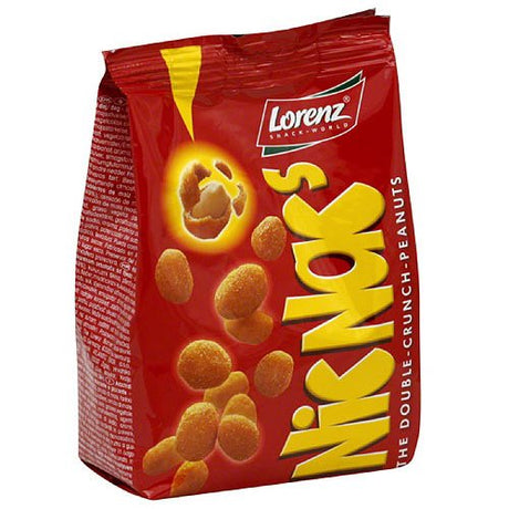 Lorenz Nic Nacs Double-Crunch Peanuts, 4.4 oz (Pack of 2)