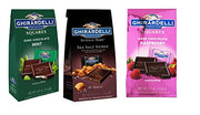 Ghirardelli Dark Chocolate Squares 3 Flavor Variety Bundle, 1 each: Mint, Sea Salt Soiree, and Raspberry, (4.12-5.32 Ounces)