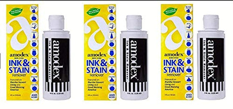 Amodex Ink and Stain Remover, 4 Ounce (3-Pack)