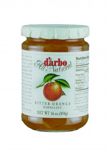 D'arbo All Natural Bitter Orange Marmalade (Net Weight 16oz/454g)