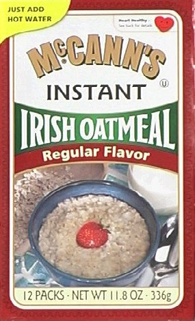 McCanns Instant Irish Oatmeal - Regular Flavor, 11.8 Ounce -- 12 per case.