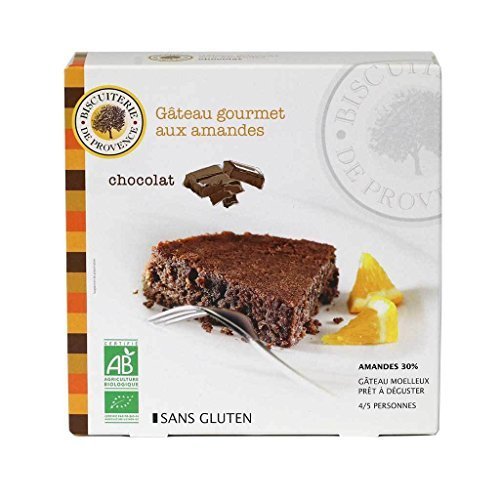 Biscuiterie de Provence, Organic Chocolate Almond Cake (Gluten-Free, Flourless) | Ready to Eat | Made in France, 230 Grams (8.5 Ounces)