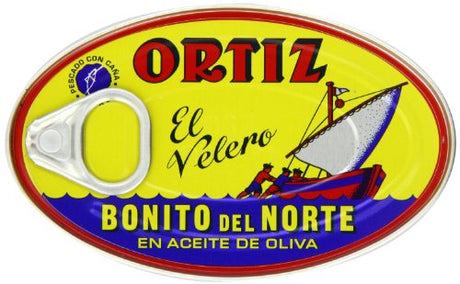 Ortiz Bonito Del Norte Tuna in Olive Oil 3.95 Oz Oval Tin (Spain) 24 Pack