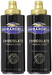 Ghirardelli Chocolate Sauce, Black Label 16oz Squeeze Bottle (Pack of 2)