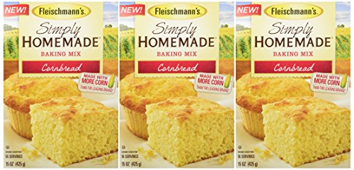 Fleischmann's, Simply Homemade Cornbread Mix, 15 ounce Box (Pack of 3)