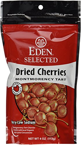 Eden Selected Dried Montmorency Cherries, 4-Ounce Pouches (Pack of 3)