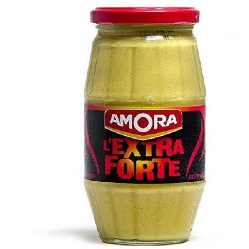 Amora Mustard Moutarde de Dijon French EXTRA Strong Dijon Mustard 15.5 oz. - L'Extra Forte