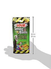 TOXIC WASTE Sour Smog Balls, 6 Flavors, 12 Bags