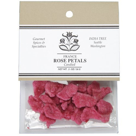 India Tree Candied Rose Petals – Made with Real Rose Petals – 0.5oz
