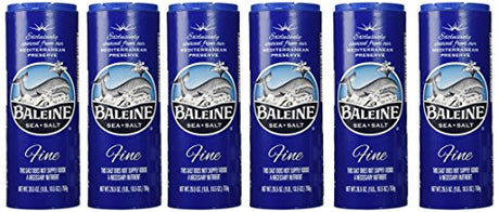 La Baleine Sea Salt Fine Crystals - Canister, 26.5-Ounce Containers (Pack of 6)