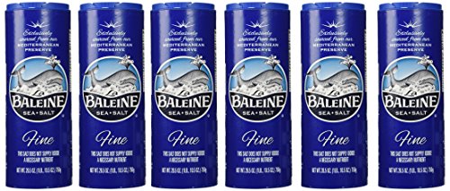 La Baleine Sea Salt Fine Crystals - Canister, 26.5-Ounce Containers (Pack of 6)