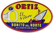 Ortiz Bonito Del Norte Tuna in Olive Oil 3.95 Oz Oval Tin (Spain) 6 Pack
