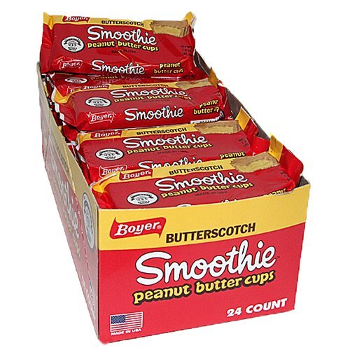 Boyer Butterscotch Peanut Butter Smoothie Cup Candy 24ct Case