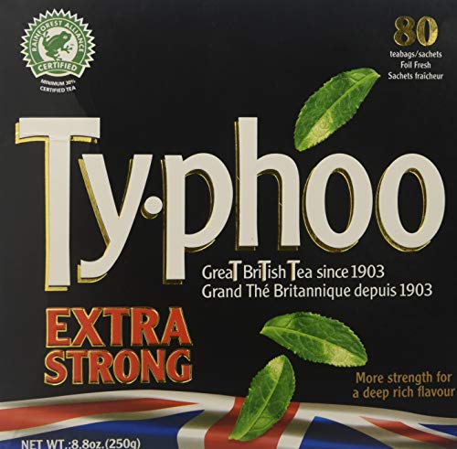 Typhoo Extra Strong - Tea Bags 80 Foil Fresh Teabags