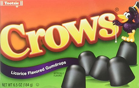 Crows Licorice Flavored Gumdrops (Pack of 3) 6.5 oz Theater Boxes
