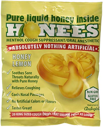 Honees Honey Lemon Cough Drops, 20 Count - 12 per case.