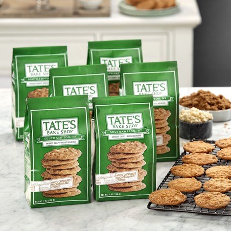 Tate's Bake Shop 6 Pack White Chocolate Macadamia Nut Cookies