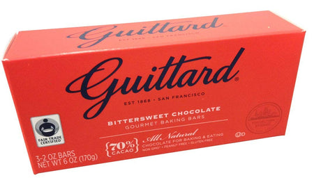 Guittard, 70% Bittersweet Cocoa Baking Bars, Semi Sweet, 6oz Package (Pack of 4)