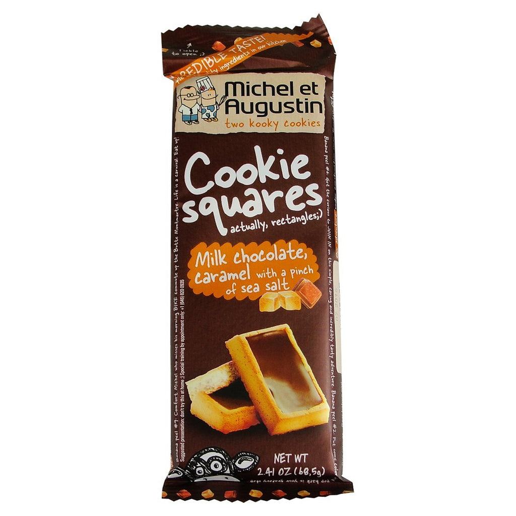 Michel Et Augustin Cookie Squares Milk Chocolate Caramel - 2.41 oz
