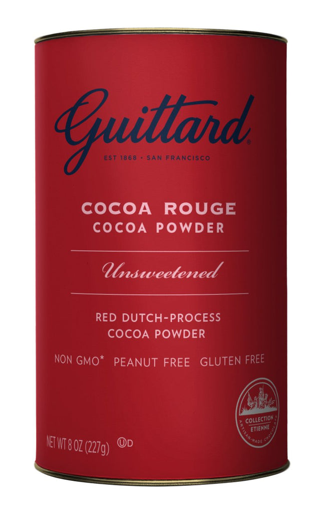 E Guittard Cocoa Powder, Unsweetened Rouge Red Dutch Process Cocoa, 8oz Can