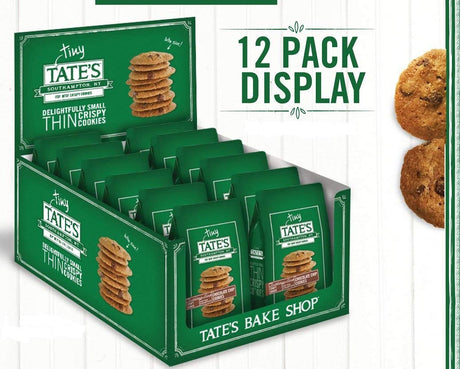 Tate\'s Bake Shop - Tiny Tate\'s Bite Size Chocolate Chip Cookies (Each bag contains 10 -12 bite size cookies, Twelve bags per case) (12 1oz Bags)