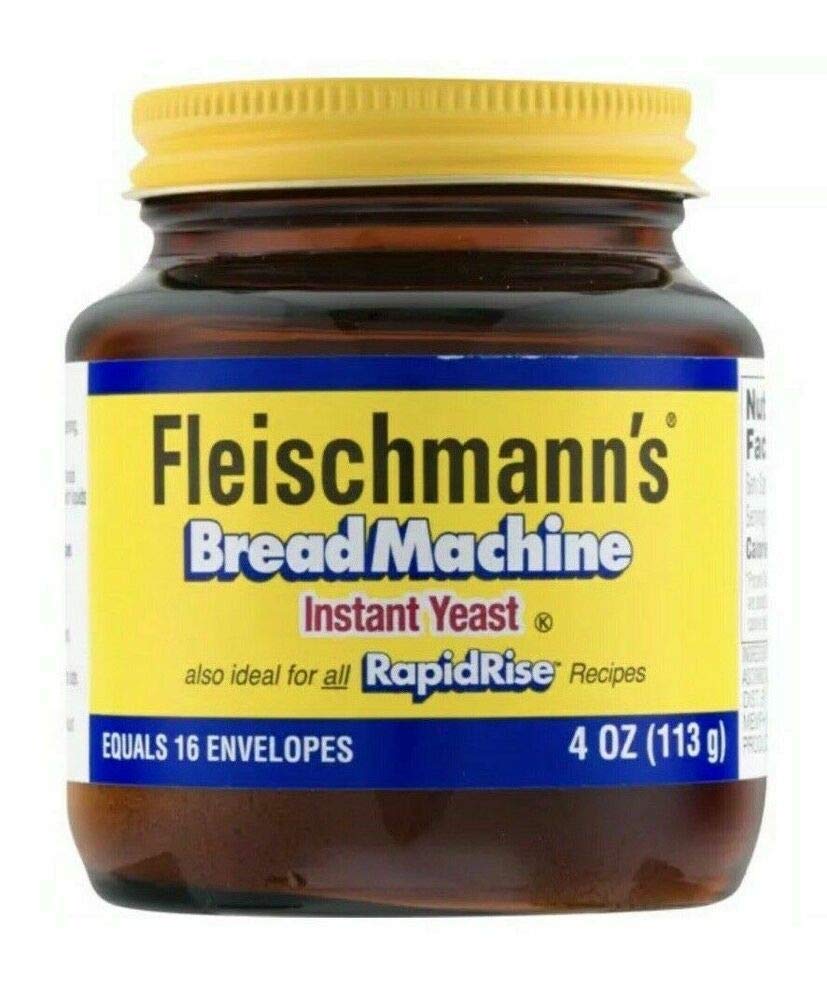 Fleischmann's Bread Machine RapidRise Instant Yeast Glass Jar 4oz