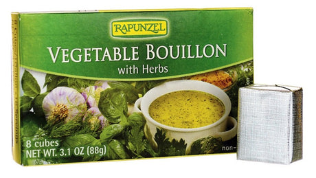 Rapunzel Vegetable Bouillon with Herbs, 8 Count Cubes (Pack of 6)