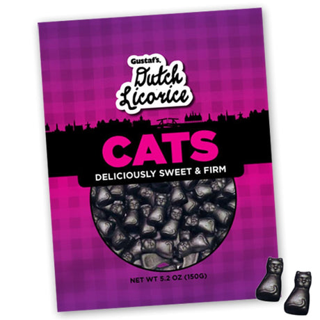 Gustaf's Traditional Dutch Licorice Cats, 5.2 oz Retail Bag