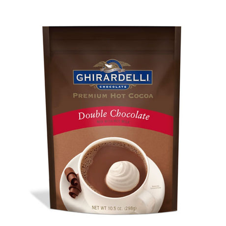Ghirardelli, Hot Cocoa Mix, Double Chocolate, 10.5oz Pouch (Pack of 2)